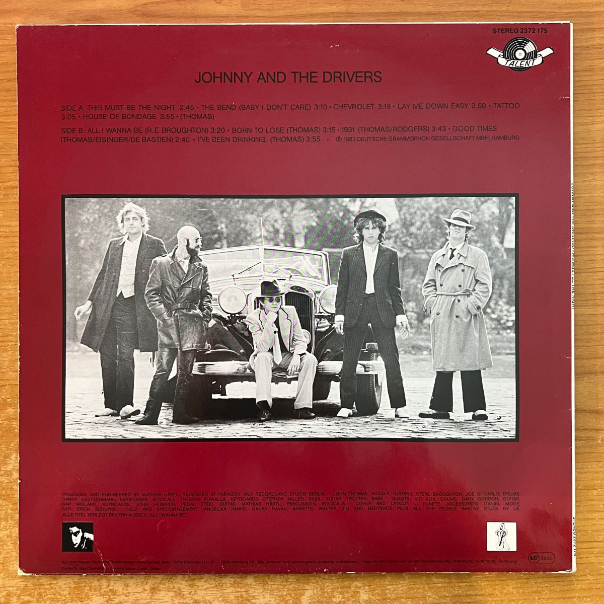Johnny & The Drivers - This Must Be The Night / 1. D-Press. 1983 - (M-/VG++)