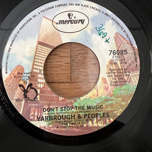 Yarbrough & Peoples - Don't Stop The Music / 1. US 1980 - (M-/Neutral)