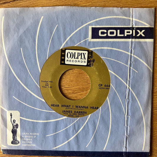 James Darren - Hear What I Wanna Hear / 1. US-Press. 1962 - (VG++/VG+)