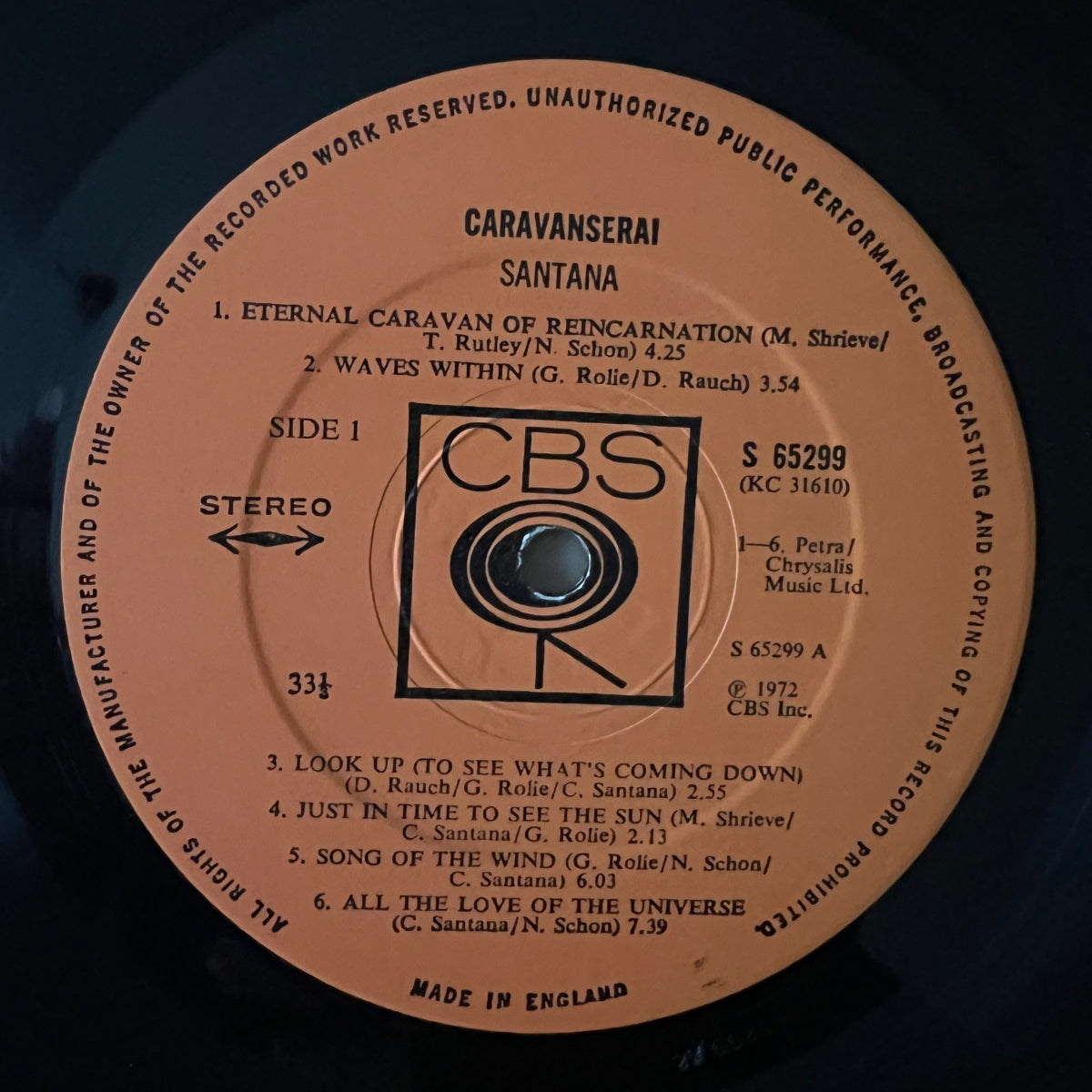 Santana - Caravanserai / 1. UK-Press. 1972 - (M-/VG++)