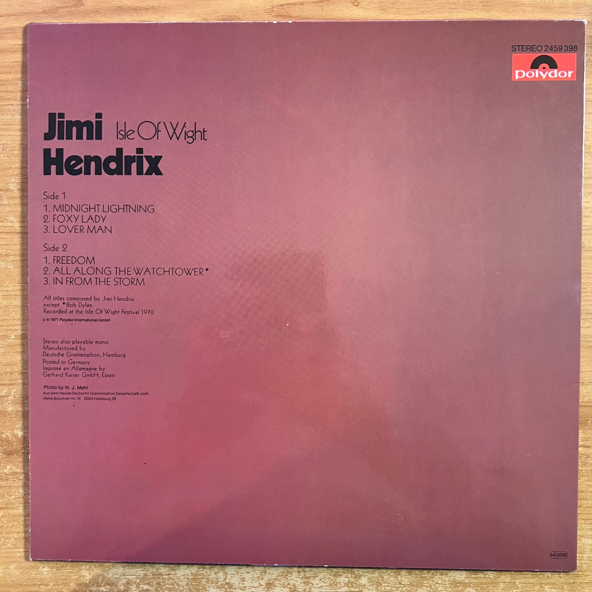 Jimi Hendrix - Isle Of Wight / D-Press. 1980 - (M-/M-)