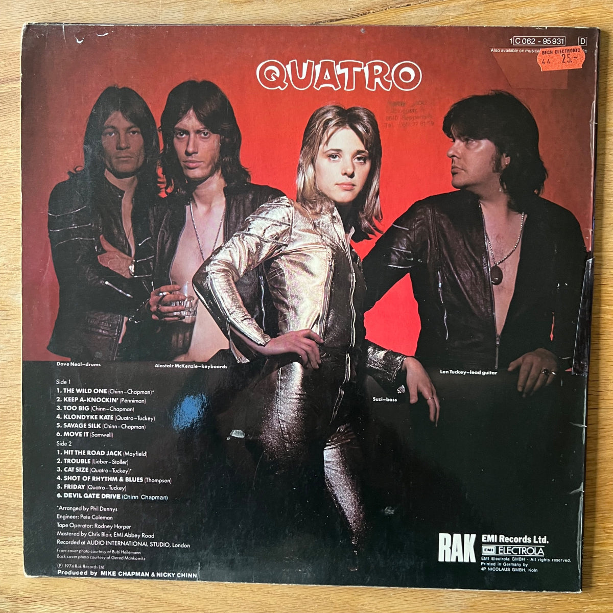 Suzi Quatro - Quatro / 1. D-Press. 1974 - (VG+/VG+)