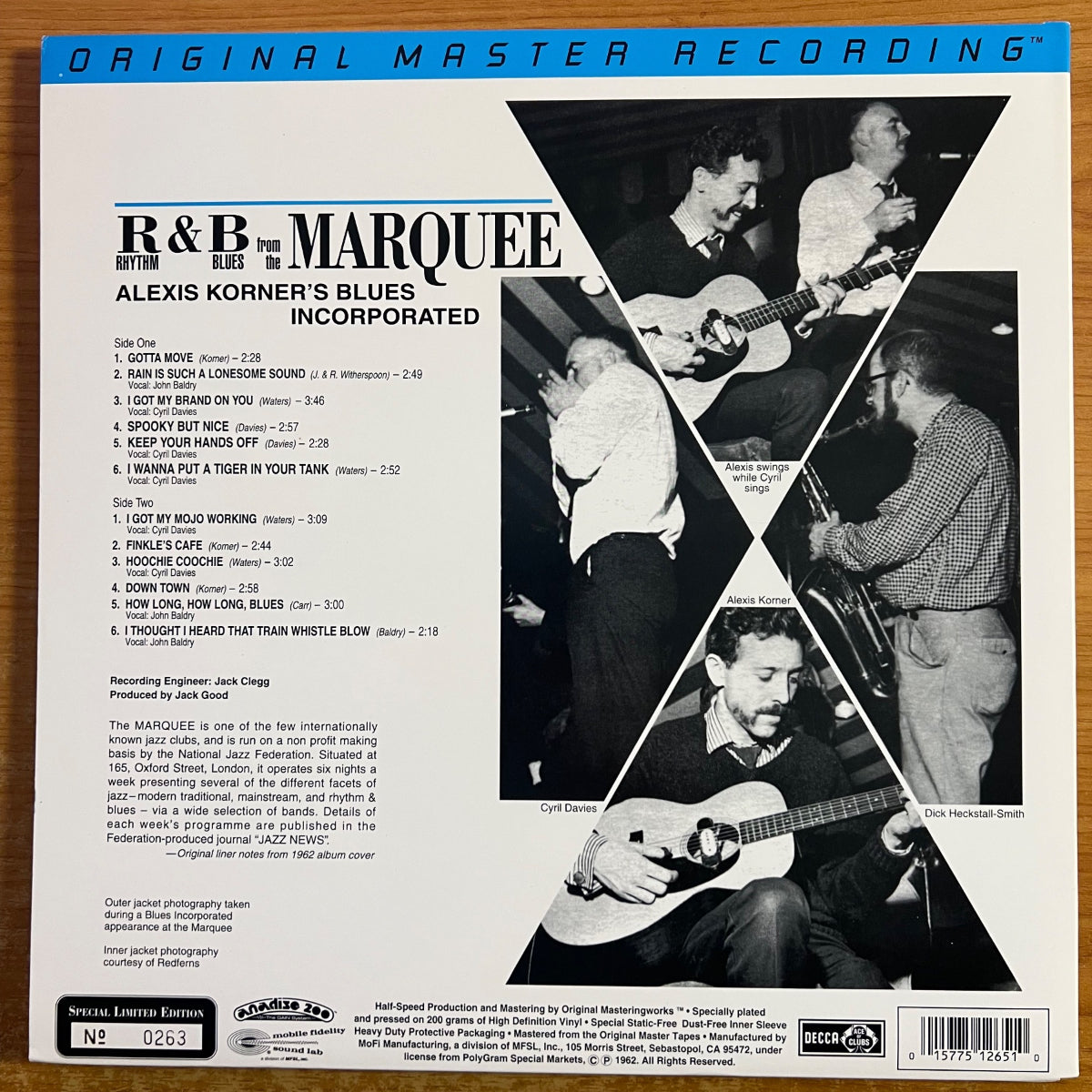 Alexis Korner's Blues Incorporated - R&B From The Marquee / Audiophile MFSL 1996 - (M-/Mint)