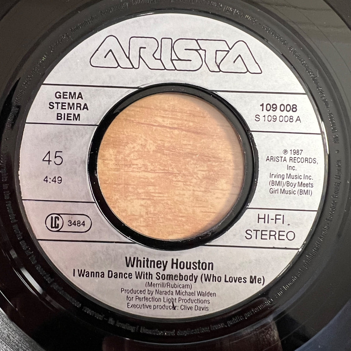 Whitney Houston - I Wanna Dance With Somebody / 1. D 1987