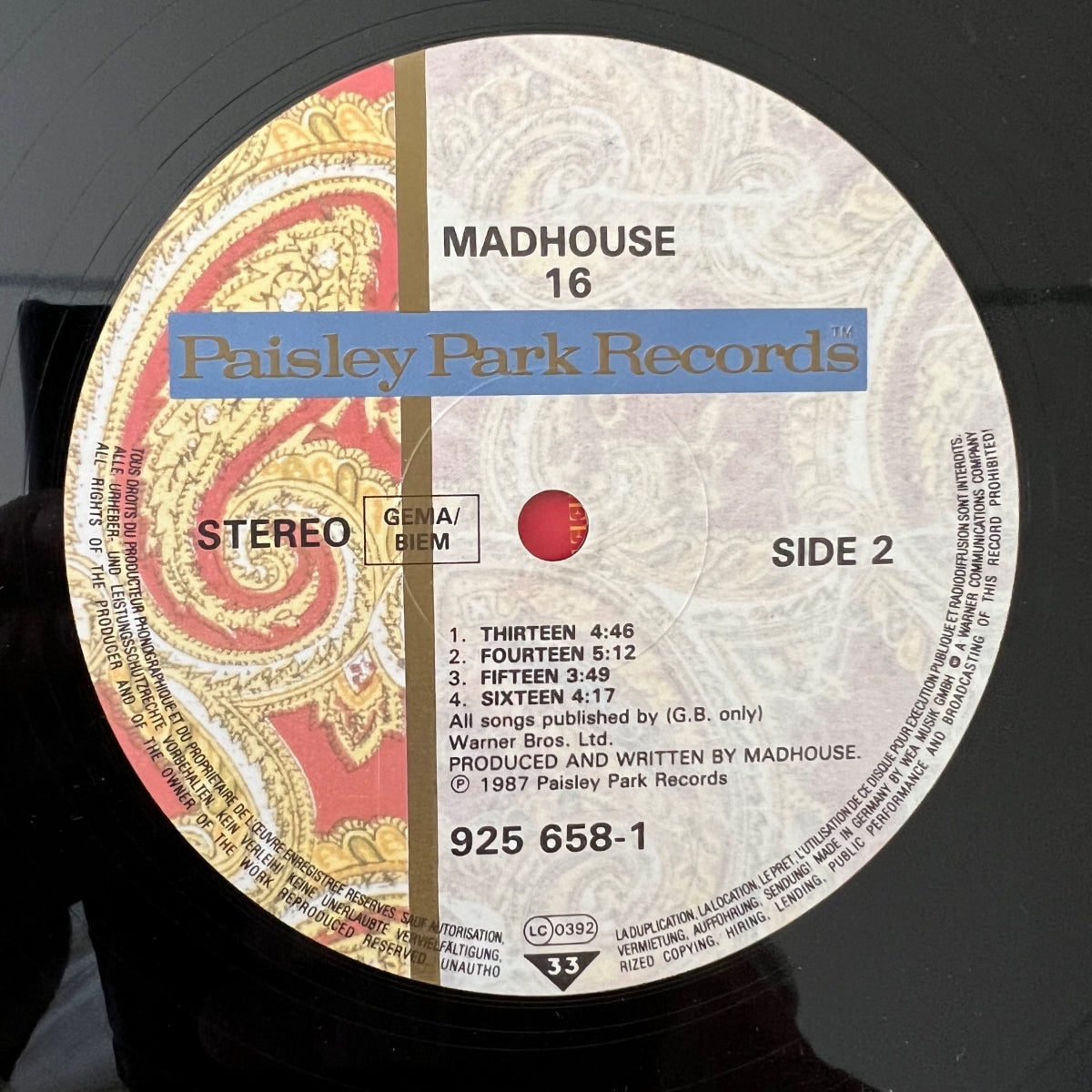 Madhouse - 16 / 1. D-Press. 1987 - (M-/M-)