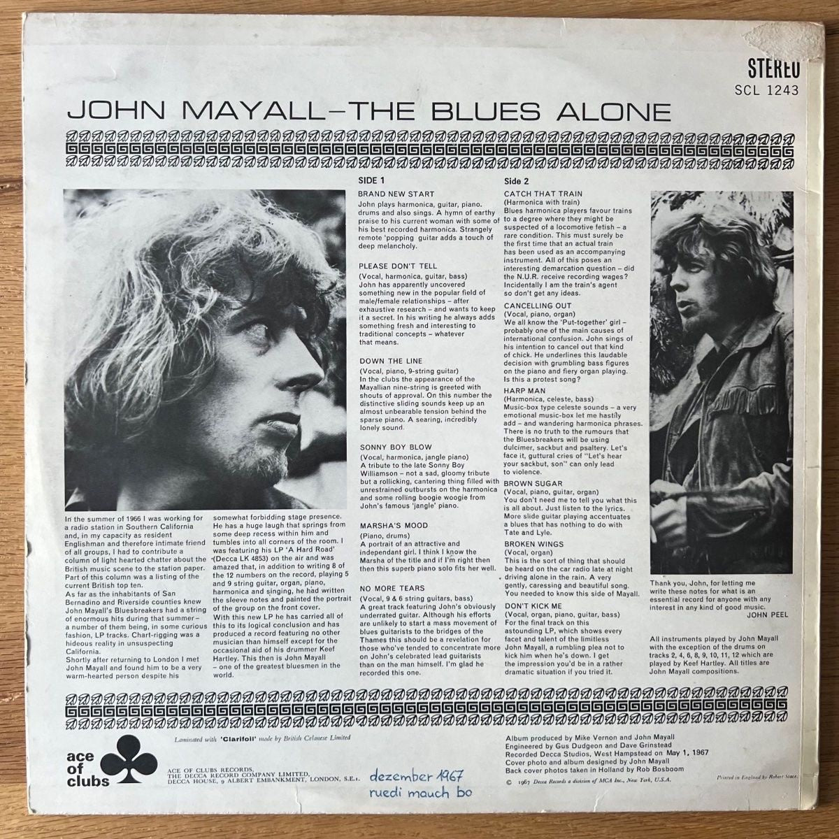 John Mayall - The Blues Alone / 1. UK-Press. 1967 - Stereo - (VG++/VG++)