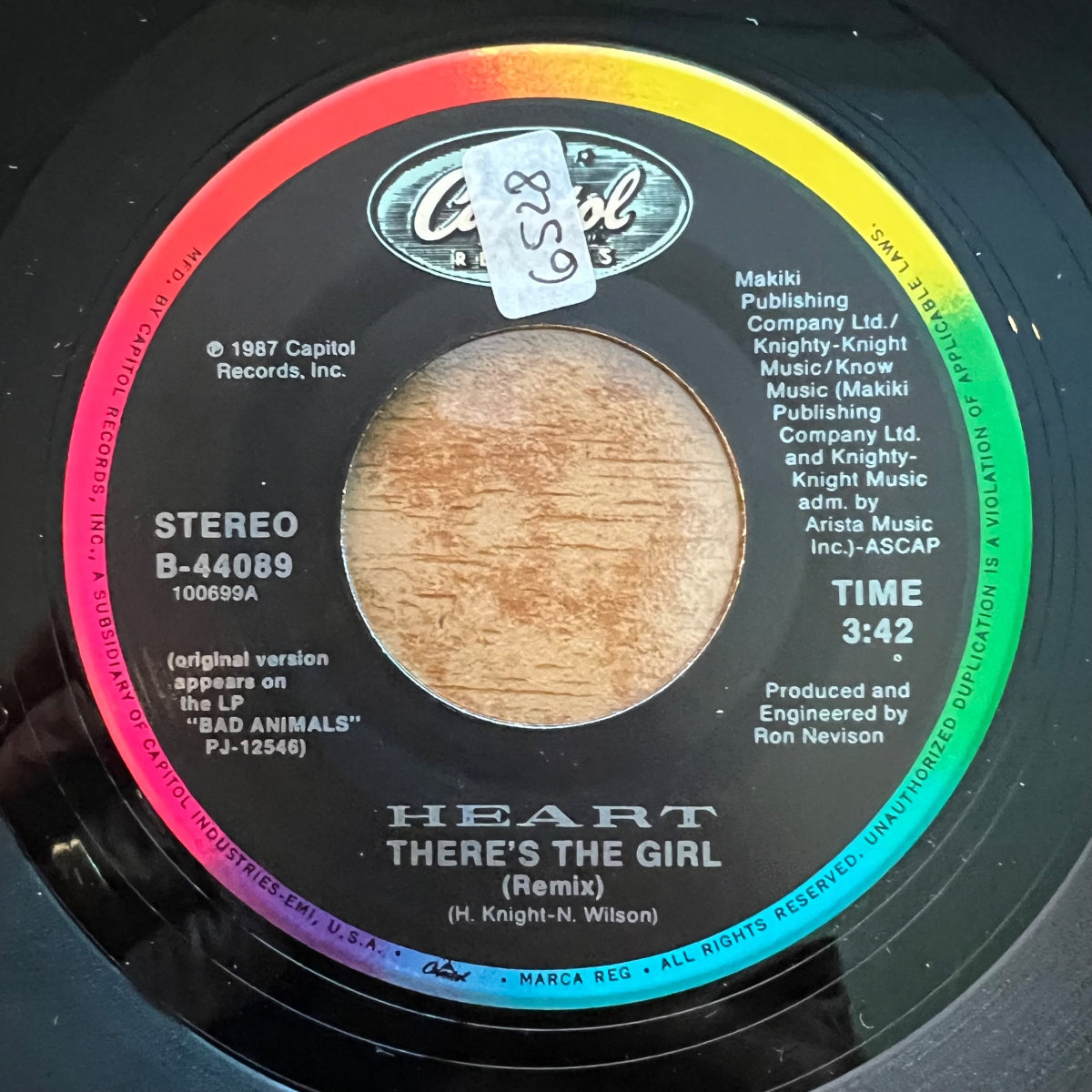 Heart - There's The Girl / 1. US-Press. 1987 - (M-/M-)