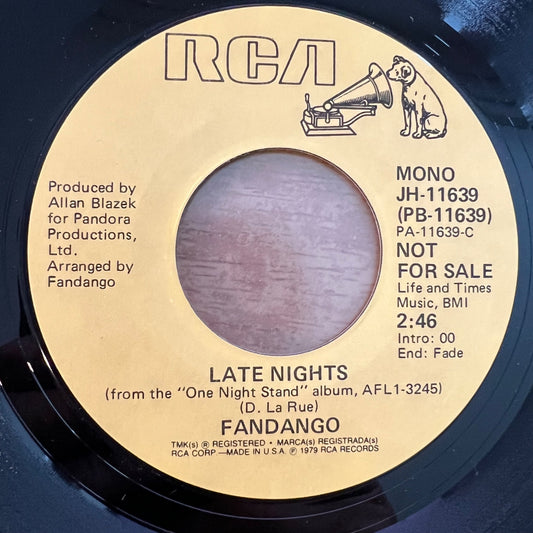 Fandango - Late Nights / US-Promo 1979 - (M-/Neutral)