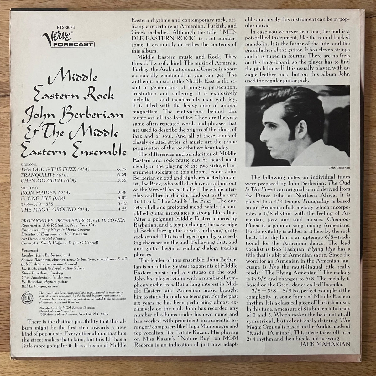 John Berberian & Rock East Ensemble - Middle Eastern Rock / 1. US-Press. 1969 - (M-/M-)