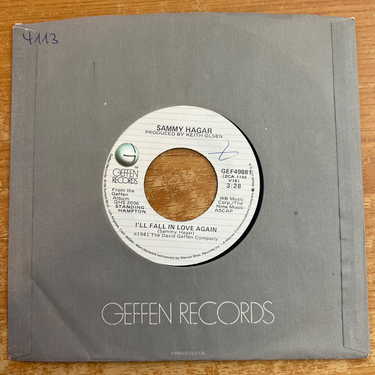 Sammy Hagar - I'll Fall In Love Again / 1. US-Press. 1981 - (M-/VG++)