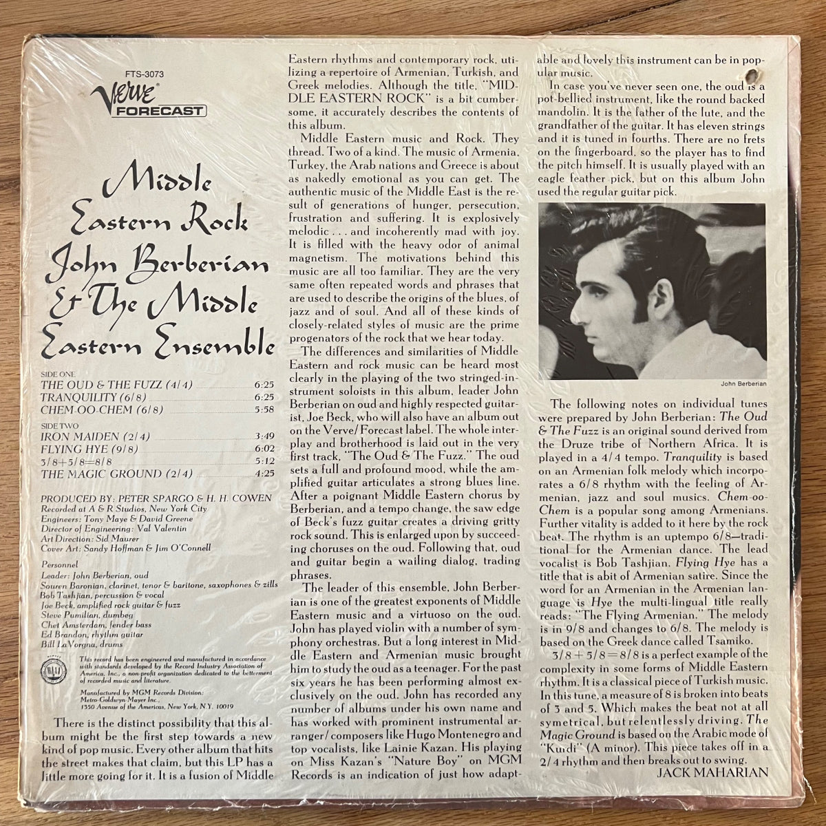 John Berberian & Rock East Ensemble - Middle Eastern Rock / 1. US-Press. 1969 (M-/VG+)