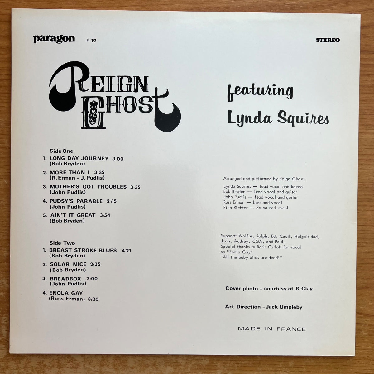 Reign Ghost - Feat. Lynda Squires / France-Press. RE - (M-/M-)