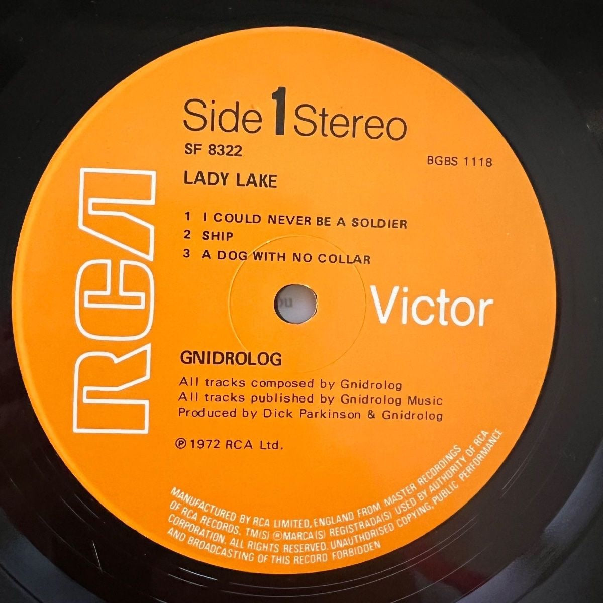 Gnidrolog - Lady Lake / 1. UK-Press. 1972 - M-/VG++