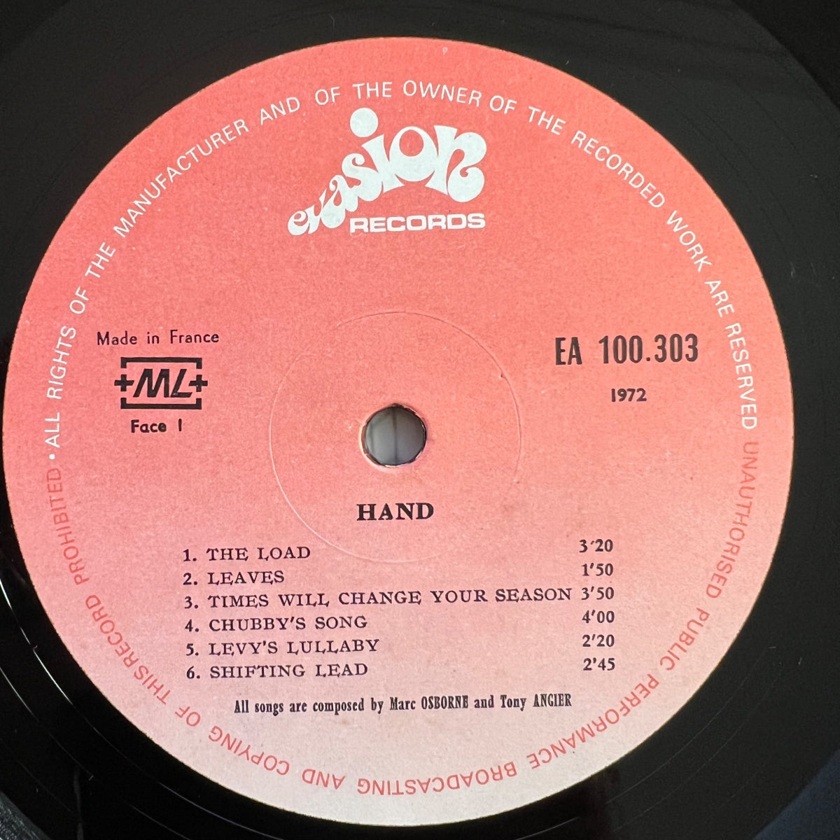 Hand - Everybody's Own / 1. Swiss-Press. 1972 - (M-/M-)