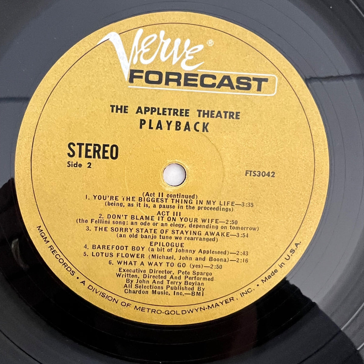 Appletree Theatre - Playback / 1. US-Press. 1968 - (M-/VG++)