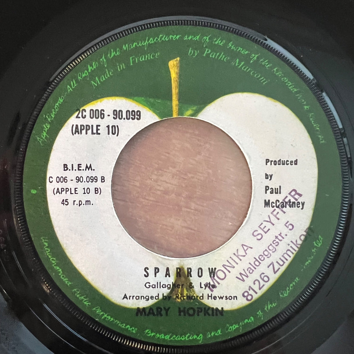 Mary Hopkin - Goodbye // 1. France-Press. 1969 - (VG+/VG+)