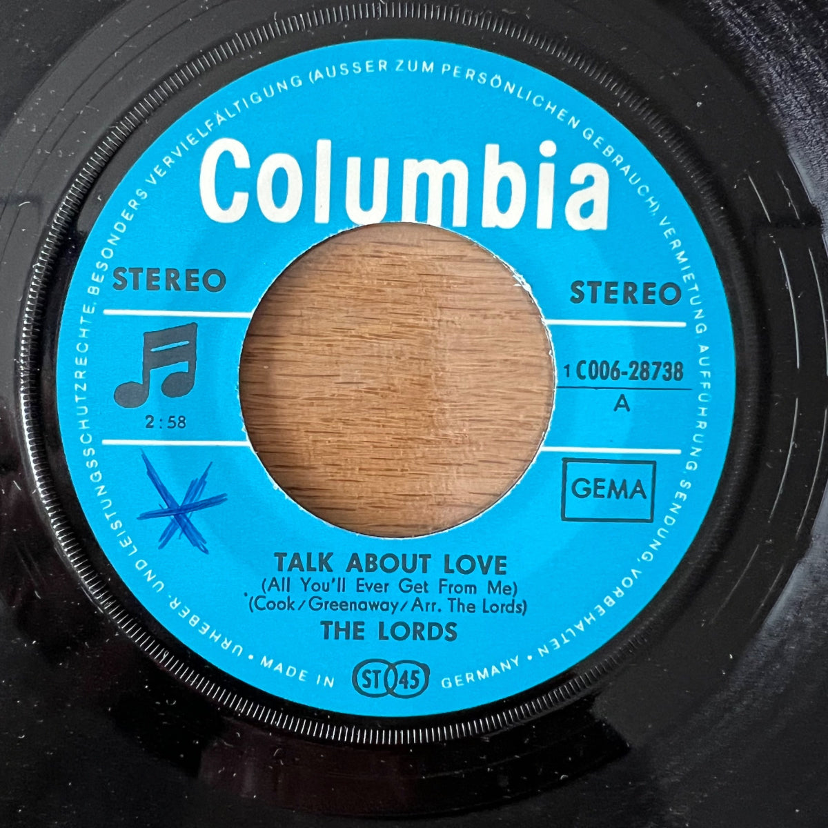 Lords - Talk About Love / 1. D-Press. 1970 - (VG++/VG+)