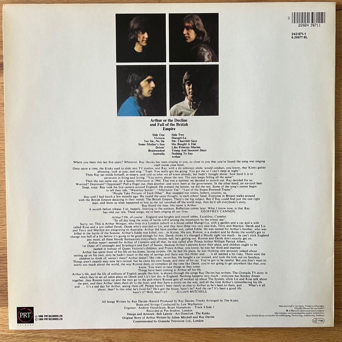 Kinks - Arthur Or The Decline And Fall Of The British Empire / 1. D-Press. 1987 - (M-/M-)