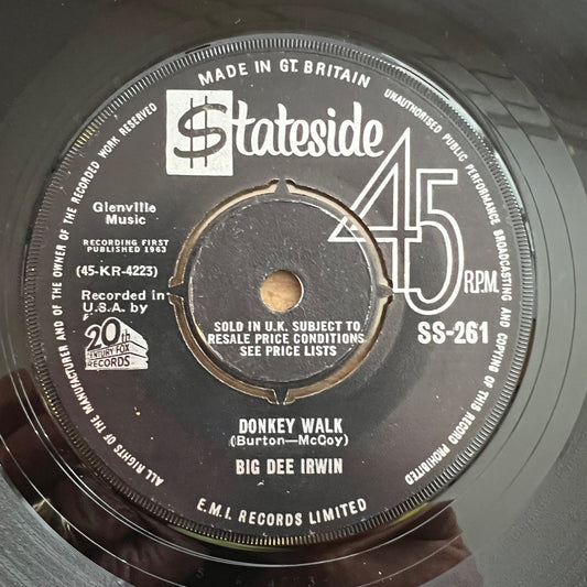 Big Dee Irwin - Donkey Walk / 1. UK-Press. 1963 - (M-/Neutral)
