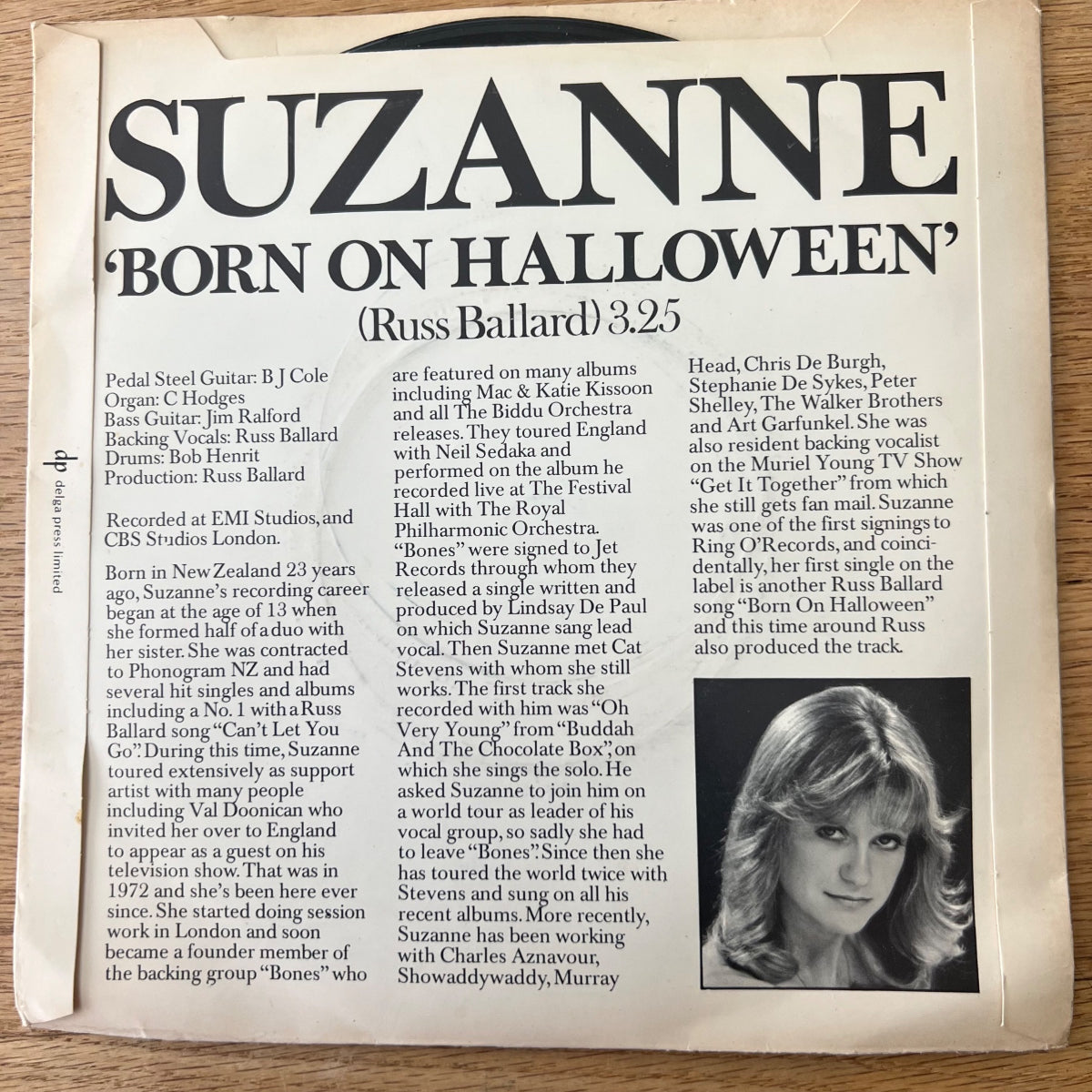 Suzanne Lynch - Born On Halloween / 1. UK-Press. 1977 - (VG++/VG++)