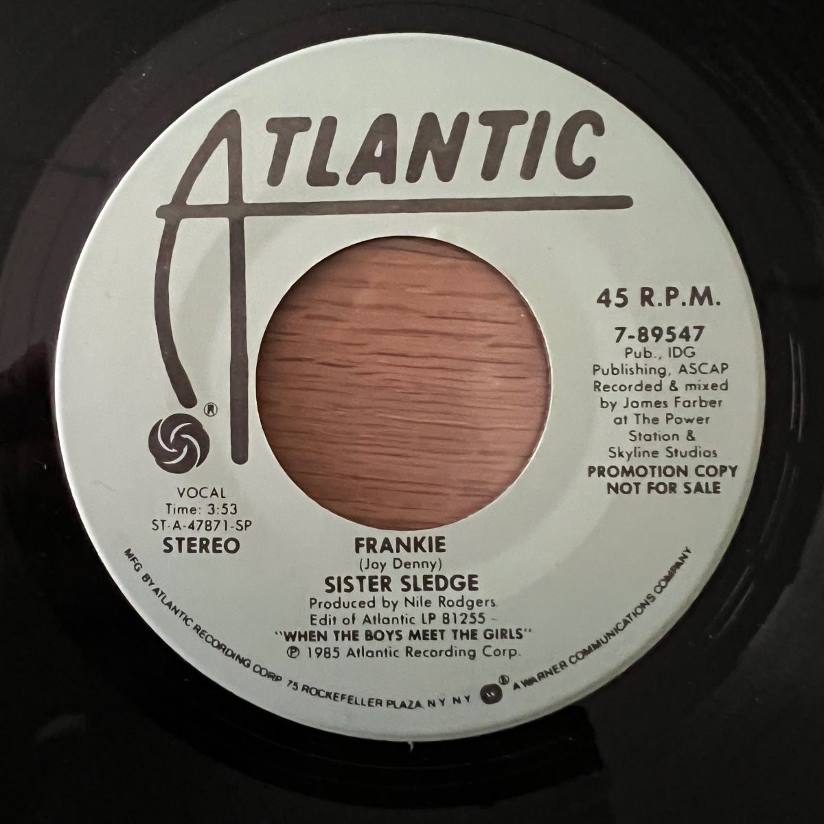 Sister Sledge - Frankie / US-Promo 1985 - (VG++/Neutral)