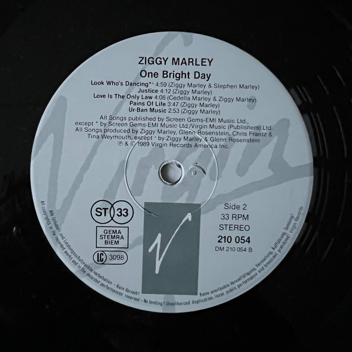 Ziggy Marley & Melody Makers - One Bright Day / 1. D-Press. 1989 - (VG++/M-)