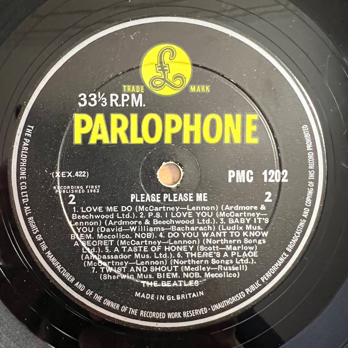 Beatles - Please Please Me / 3. UK-Press. 1963 - ohne schmalen 33 ⅓ Aufdruck - (VG++/VG)