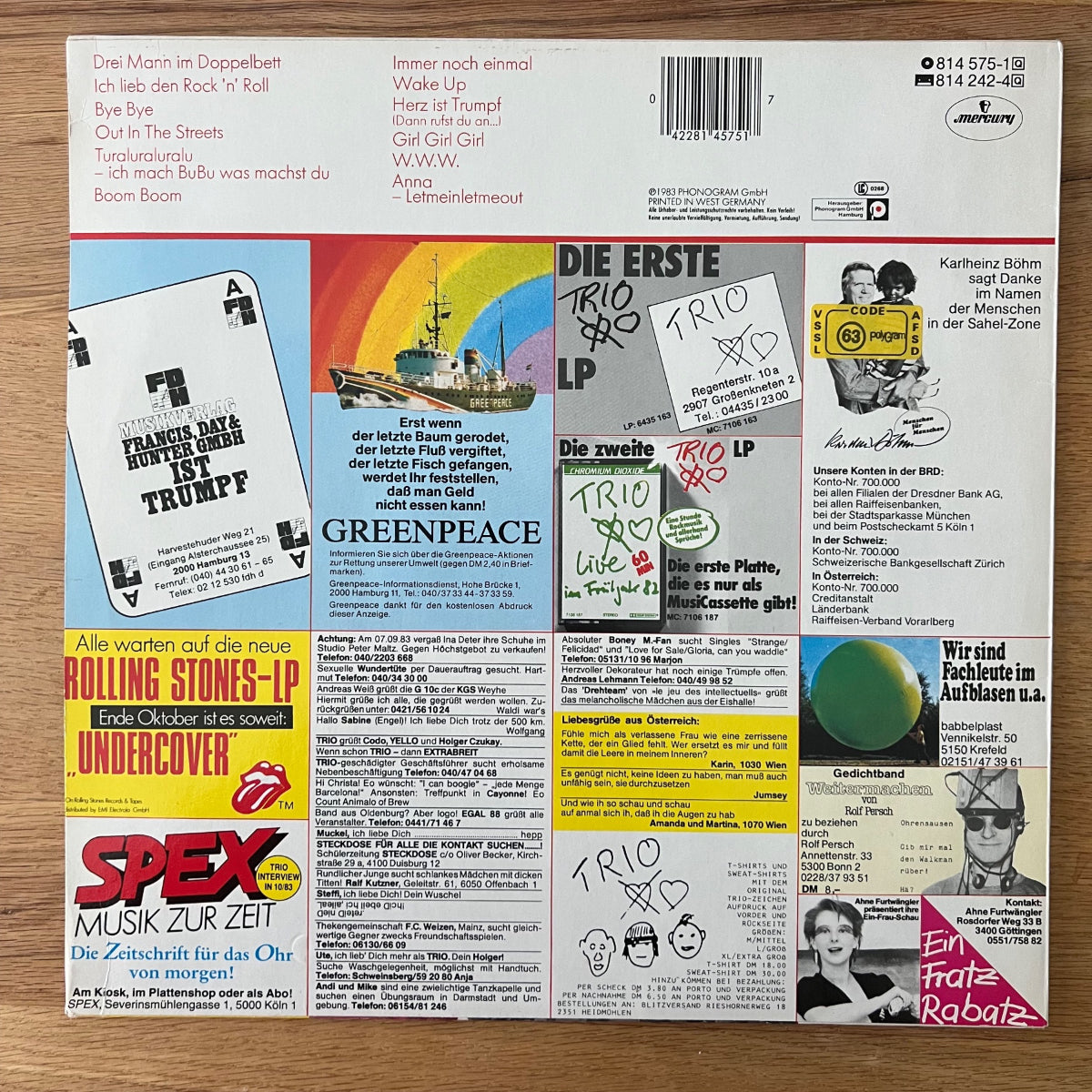 Trio - Bye Bye / D-Press. 1983 - (M-/M-)