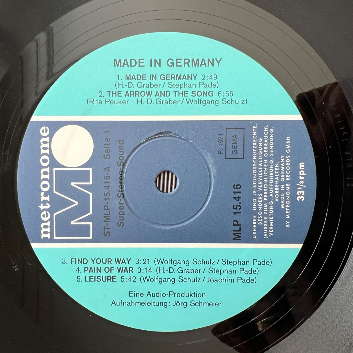 Made In Germany - Same / 1. D-Press. 1971 - (VG++/VG++)