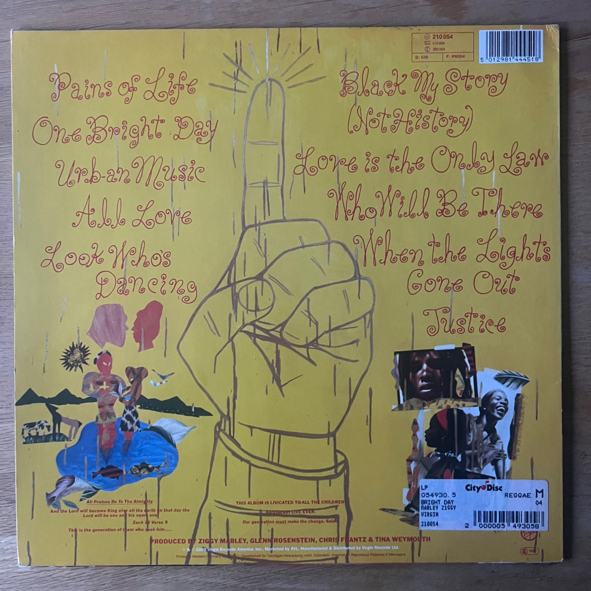 Ziggy Marley & Melody Makers - One Bright Day / 1. D-Press. 1989 - (VG++/M-)
