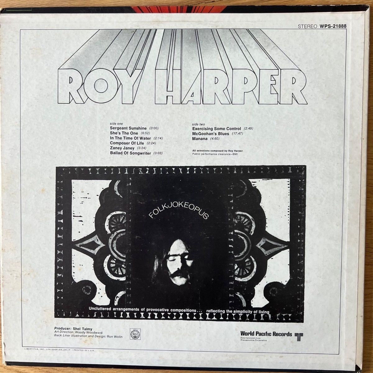 Roy Harper - Folkjokeopus / 1st US Press. 1969 - (M-/VG++)