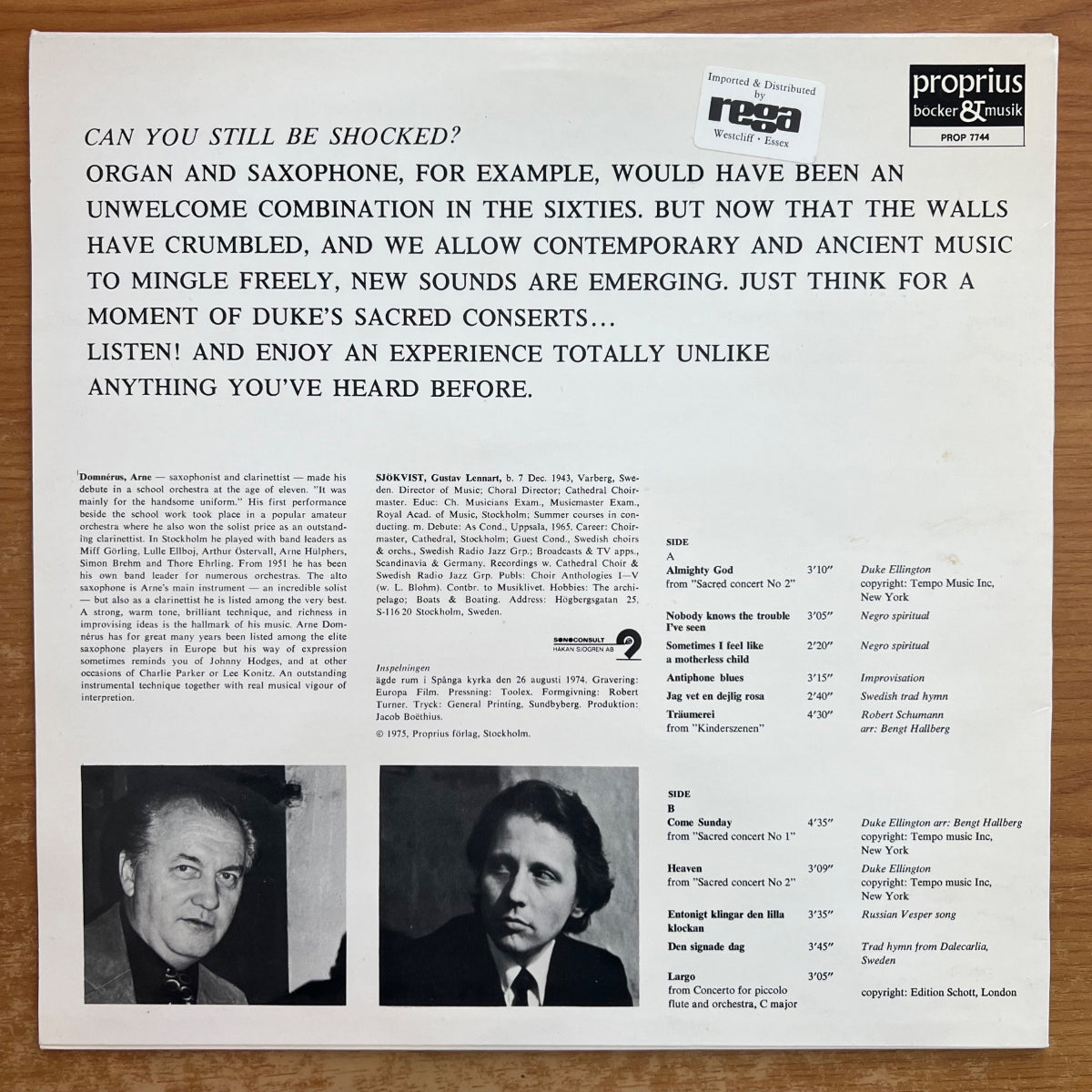 Arne Domnérus & Gustaf Sjökvist - Antiphone Blues / 1. Sweden-Press. 1975 - (M-/M-)
