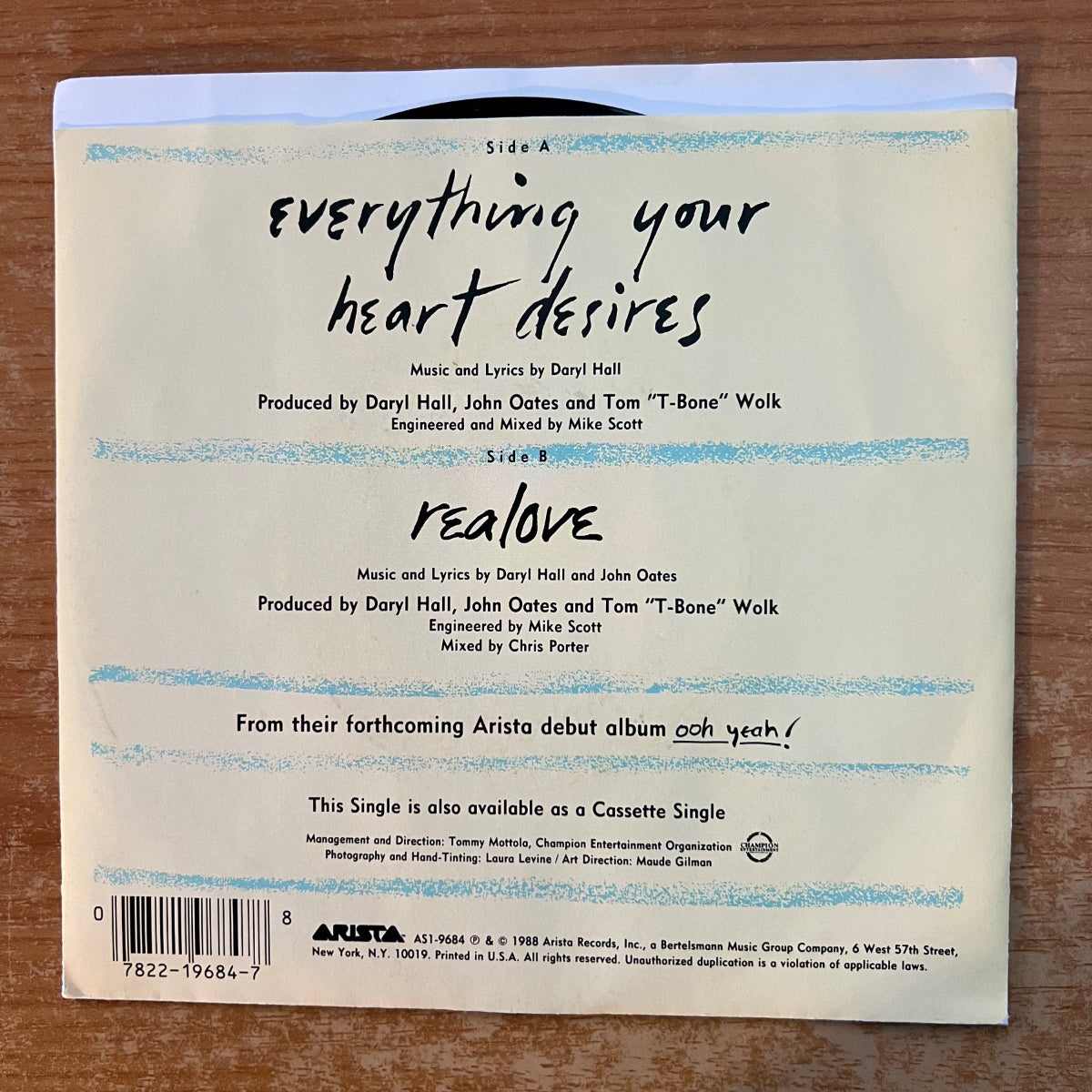 Daryl Hall & John Oates -Everything Your Heart Desires / 1. US-Press. 1988 - (M-/M-)
