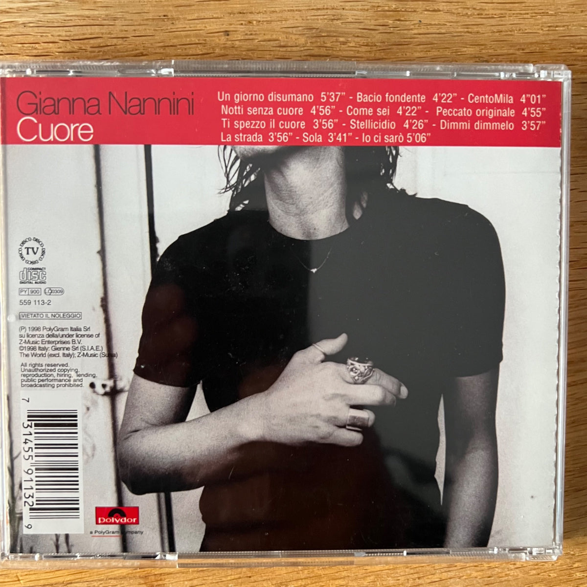 Gianna Nannini - Cuore / 1. Italy-Press. 1998 - (M-/M-)