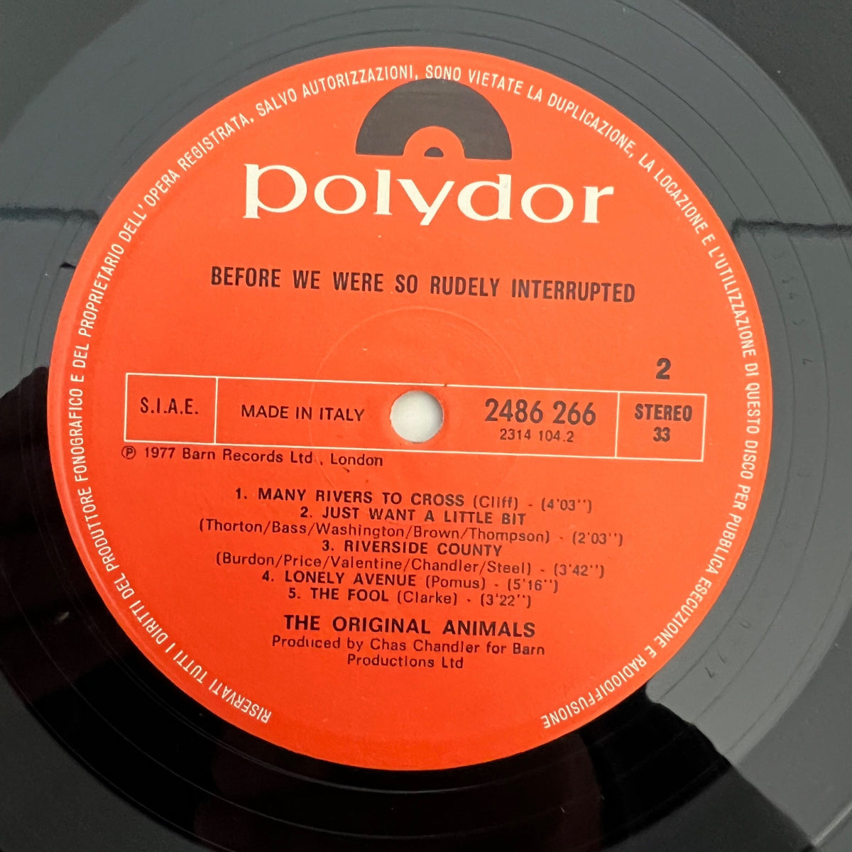 Animals - Before We Were So Rudely Interrupt / Italy-Press. - RE - (M-/VG++)