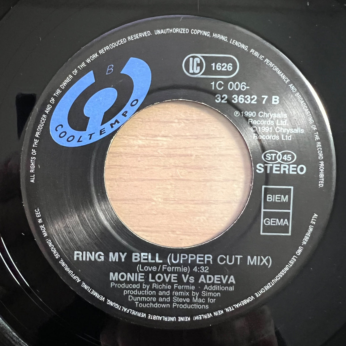 Monie Love Vs. Adeva - Ring My Bell / 1. EU-Press. 1991 - (M-/M-)