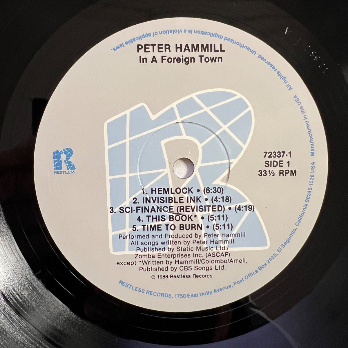Peter Hammill - In A Foreign Town / 1. US-Press. 1988 - (M-/M-)