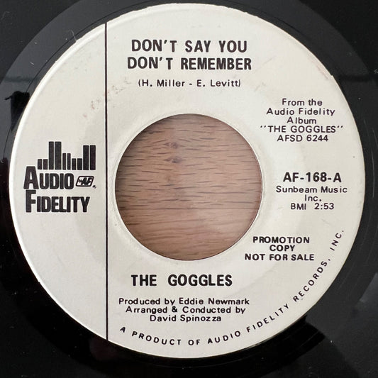 Goggles - Don't Say You Don't Remember / US-Promo 1971 - (VG++/Neutral)