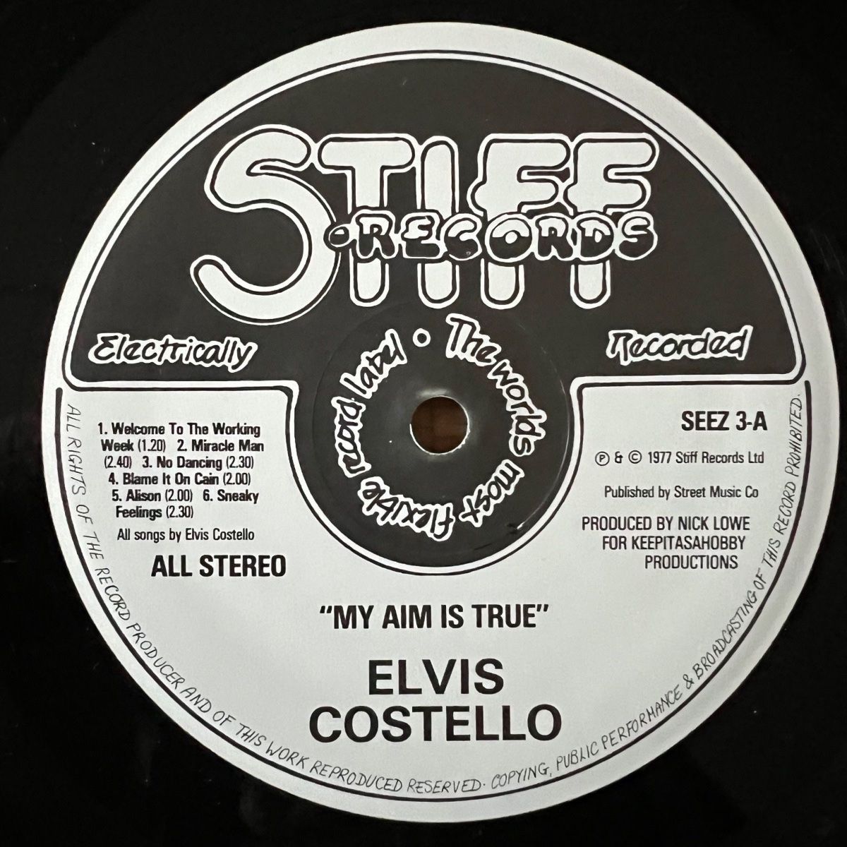 Elvis Costello - My Aim Is True / 1. UK-Press. 1977 - (M-/M-)