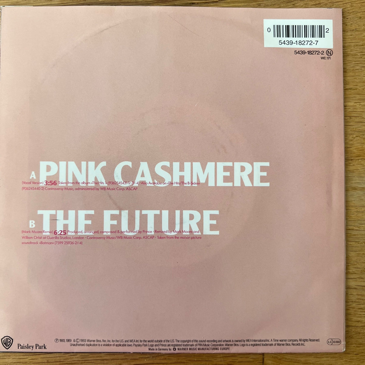 Prince - Pink Cashmere / 1.. D-Press. 1993 - (M-/VG++)