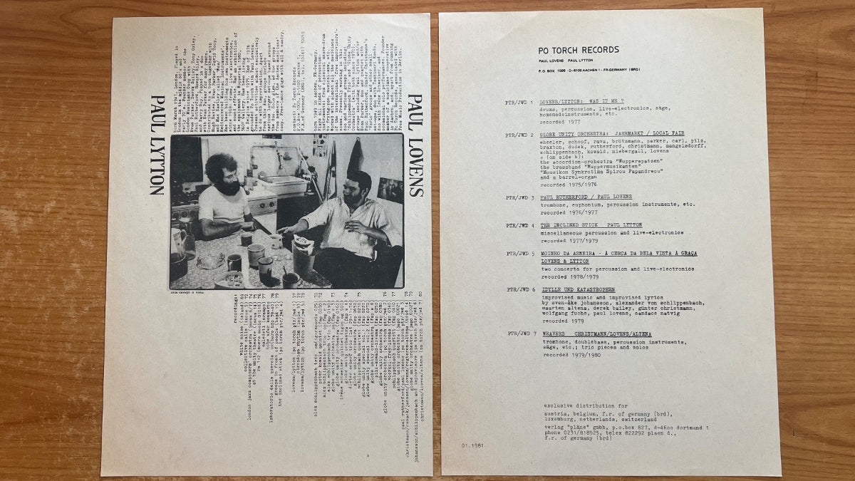 Paul Lytton - The Inclined  Stick / 1. D-Press. 1979 - (M-/VG++)