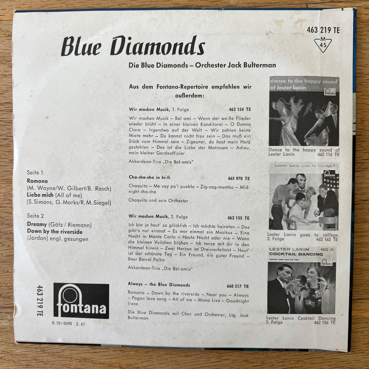 Blue Diamonds - Same / 1. D-Press. 1961 - 4-Track EP - (M-/VG++)