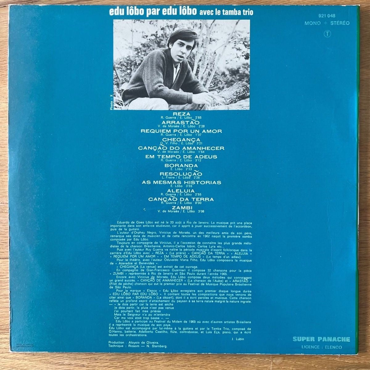 Edu Lôbo Avec La Tamba Trio - Same / 1. France-Press. 1969 - (M-/VG++)