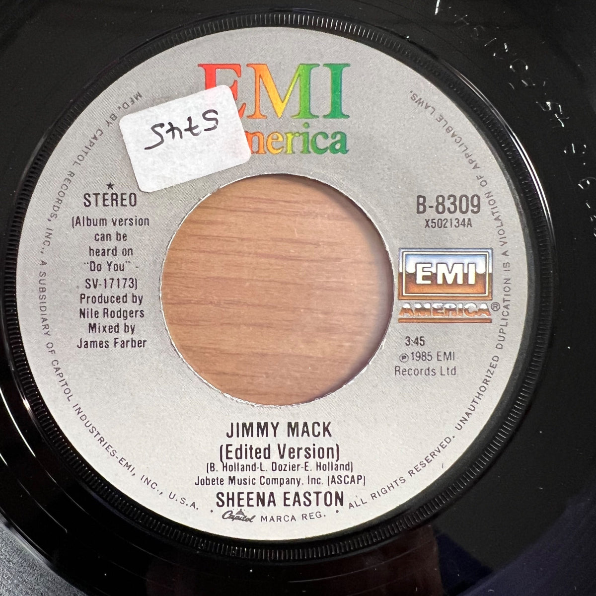 Sheena Easton - Jimmy Mack / 1. US-Press. 1986 - (M-/M-)