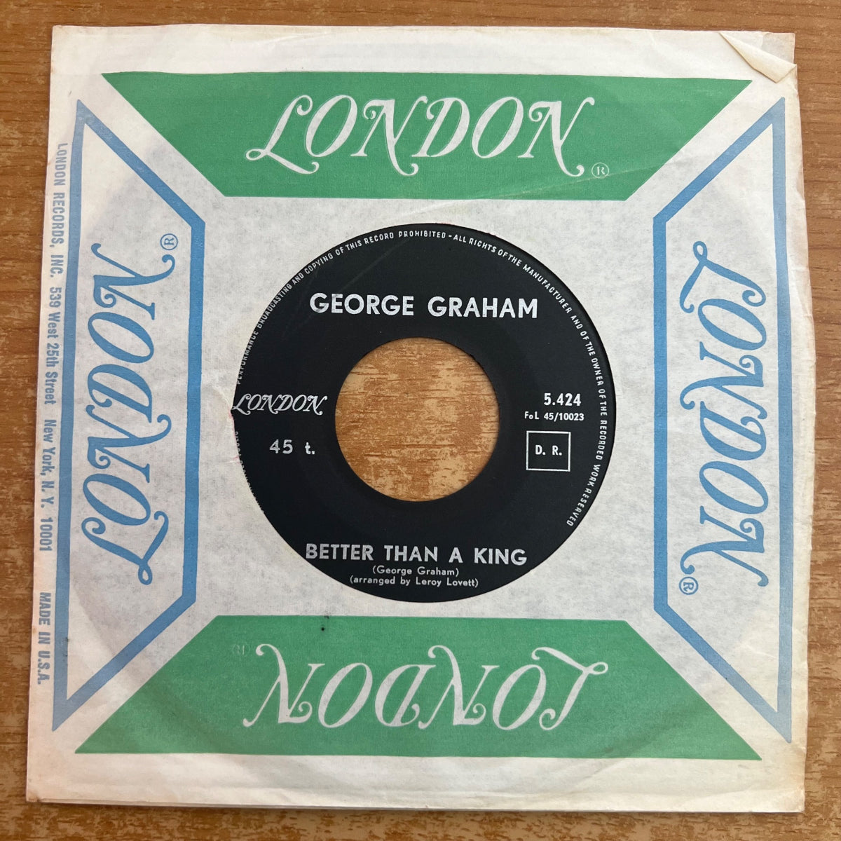 George Graham - Better Than A King / 1. Belgium-Press. 1963 - (M-/VG+)