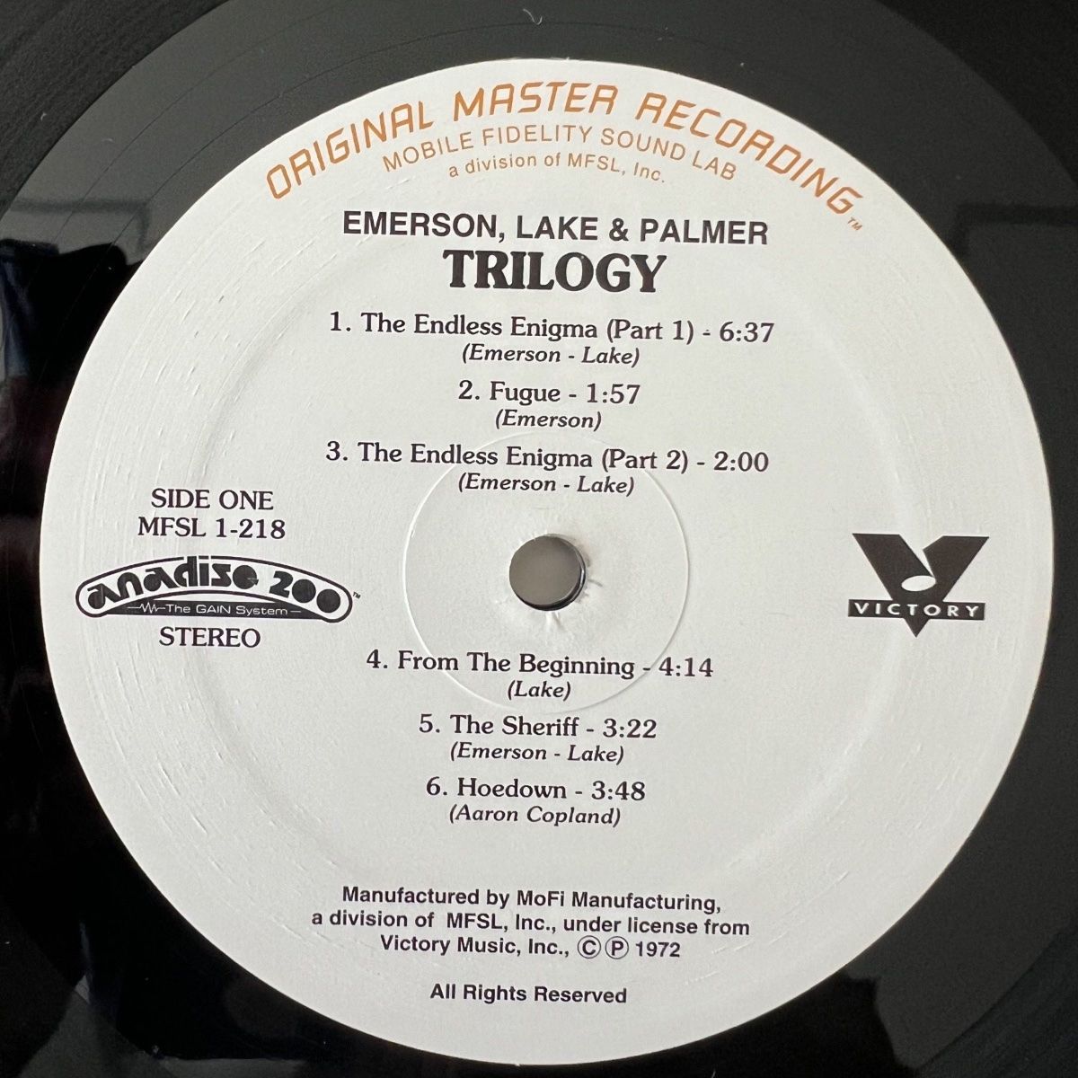 Emerson, Lake & Palmer - Trilogy / Audiophile MFSL 1995 - (Mint)