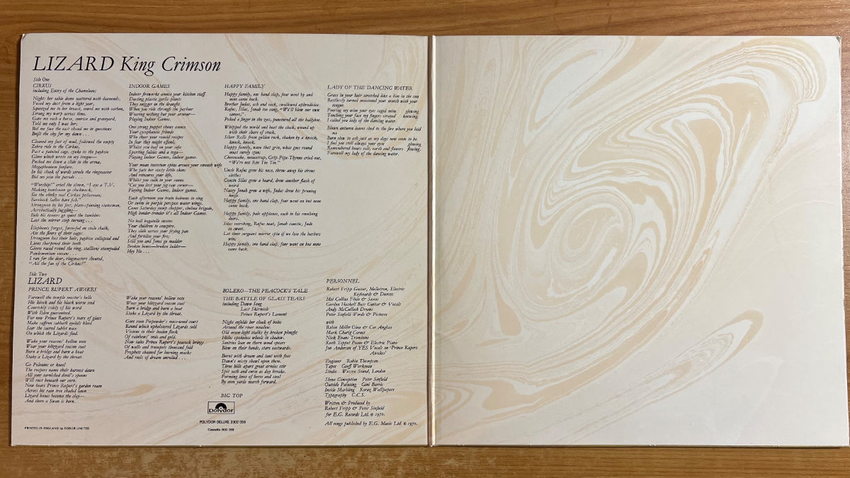 King Crimson - Lizard / UK-Press. 1977 - (M-/VG++)