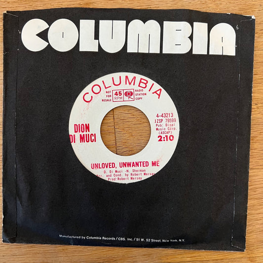 Dion Di Muci - Unloved, Unwanted Me / US-Promo 1965 - (VG++/VG+)