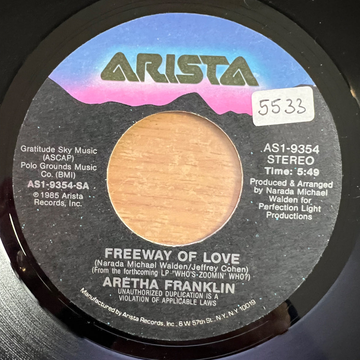 Aretha Franklin - Freeway Of Love / 1. US-Press. 1985 - (M-/M-)