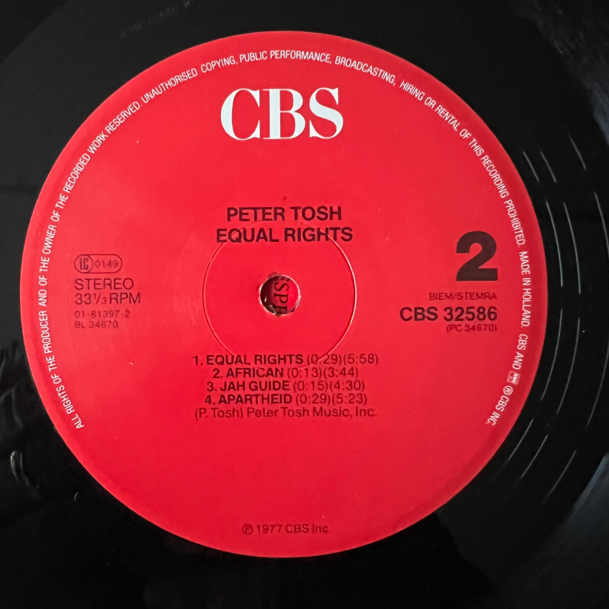 Peter Tosh - Equal Rights / NL-Press. RE - (M-/M-)